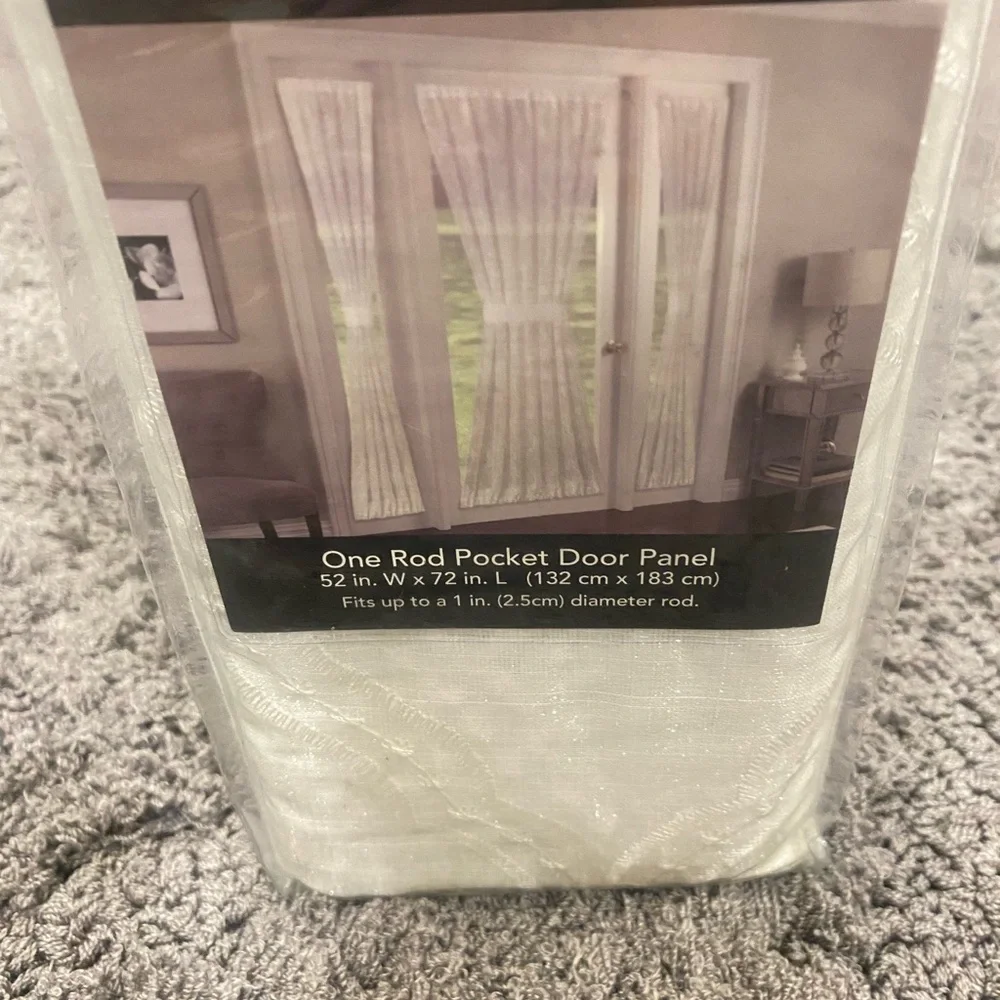 Bed Bath & Beyond Ogee Sheer Door Panel - White